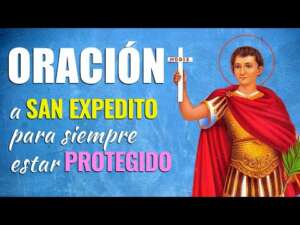 Estampa de San Expedito con oración: protección divina